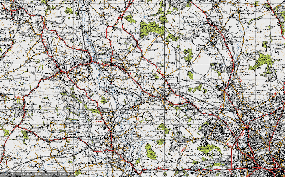 Old Map of Giltbrook, 1946 in 1946