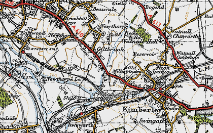Old map of Giltbrook in 1946