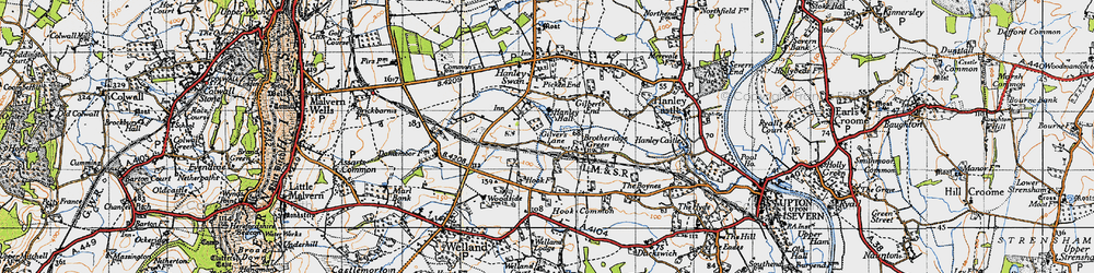 Old map of Gilver's Lane in 1947