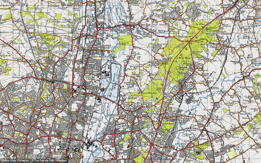 Old Map of Gilwell Park, 1946 in 1946