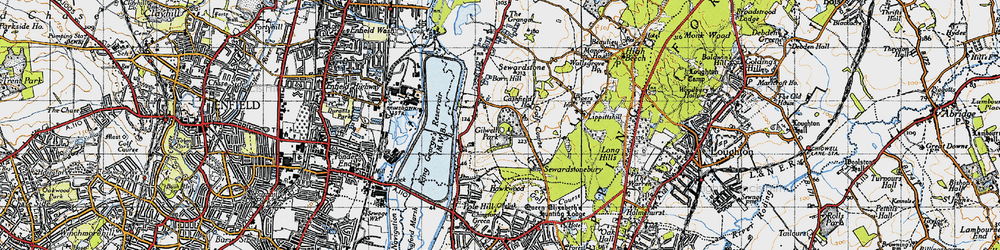 Old map of Gilwell Park in 1946
