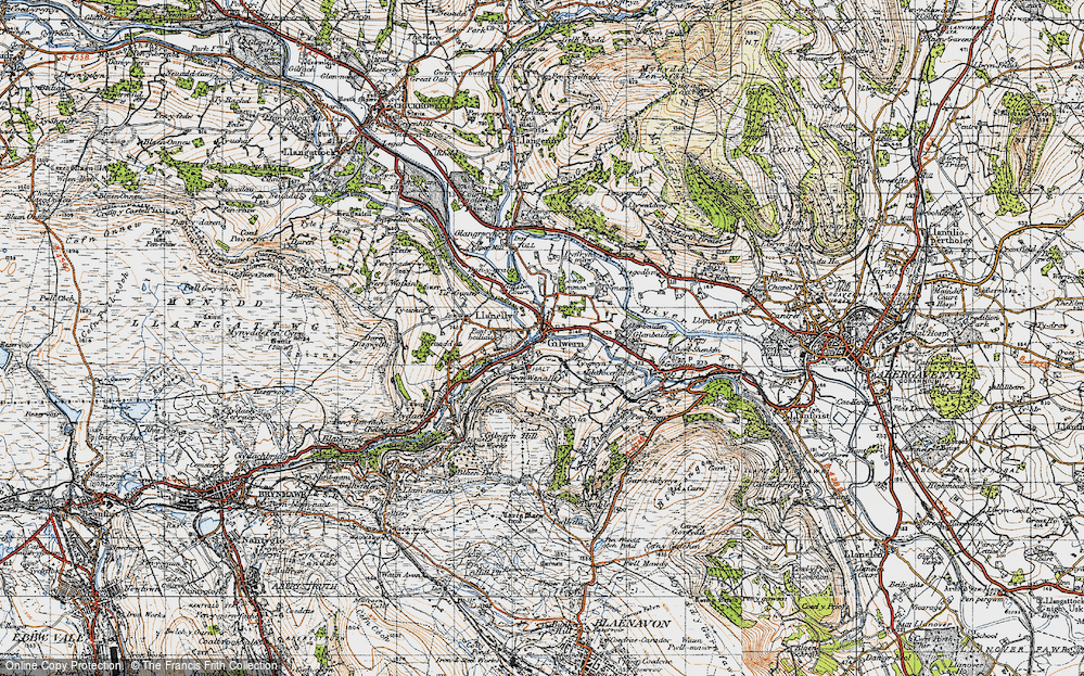 Old Map of Gilwern, 1947 in 1947
