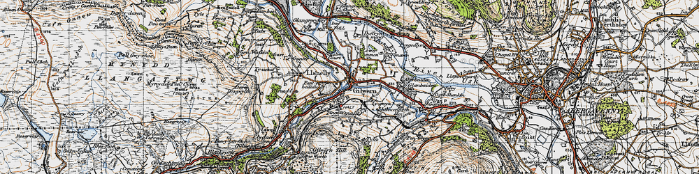 Old map of Gilwern in 1947