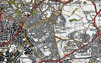 Old map of Gipton in 1947