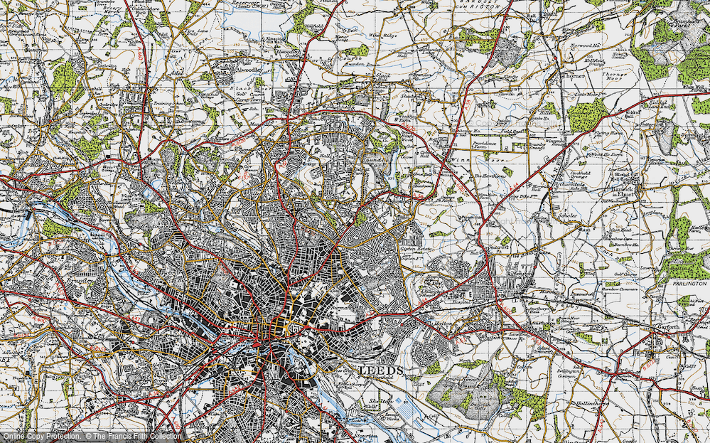 Old Map of Gipton Wood, 1947 in 1947