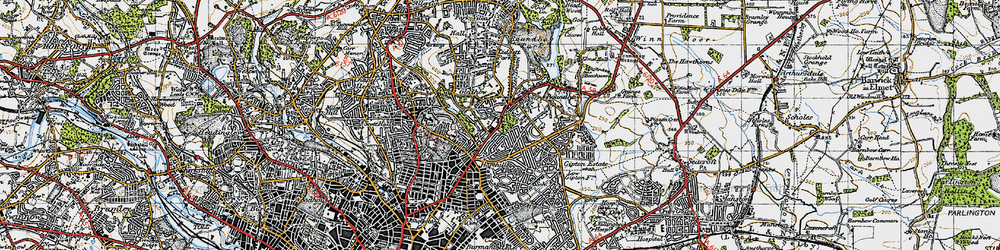 Old map of Gipton Wood in 1947