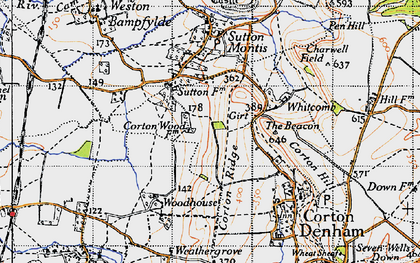 Old map of Girt in 1945