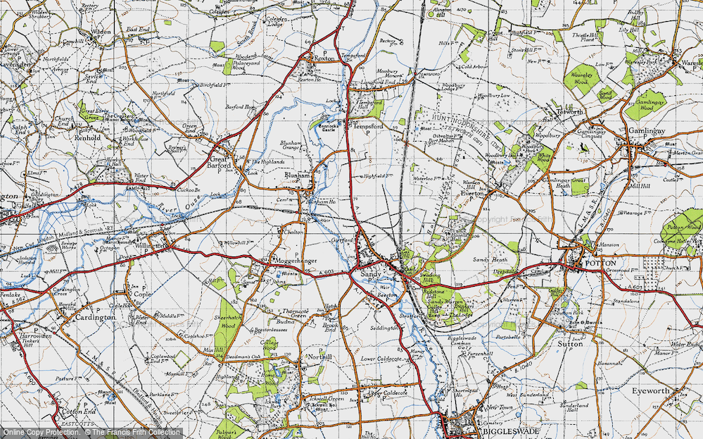 Old Map of Girtford, 1946 in 1946