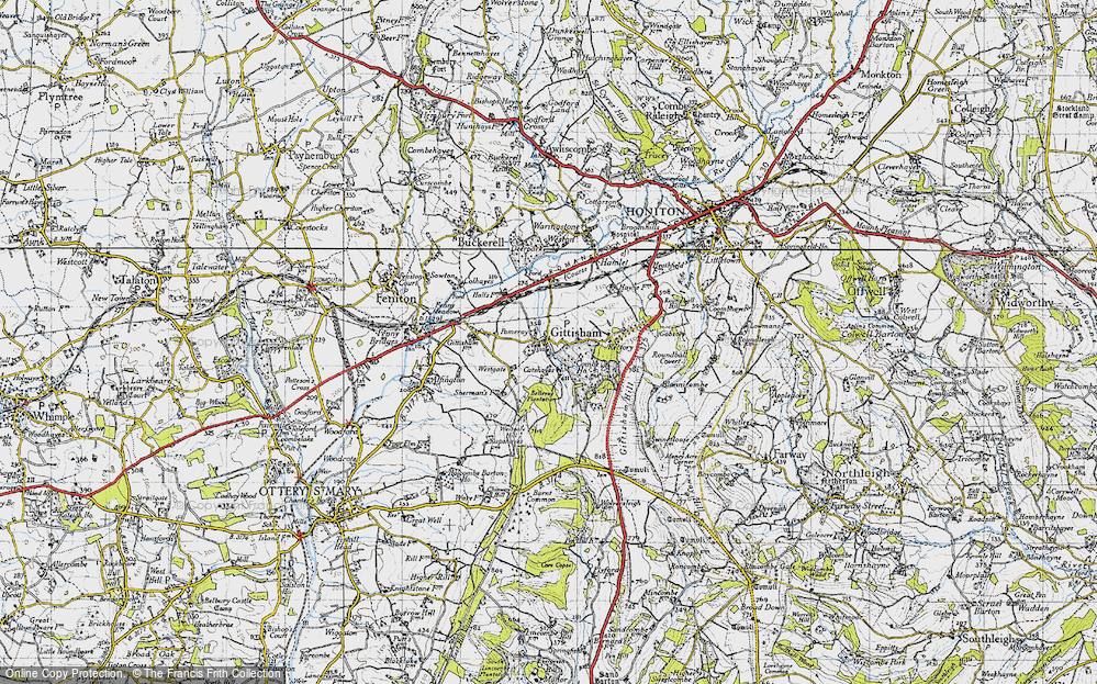 Old Map of Gittisham, 1946 in 1946