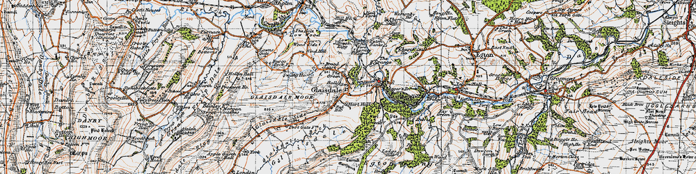 Old map of Glaisdale in 1947