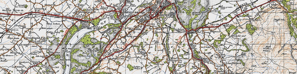 Old map of Glan Adda in 1947