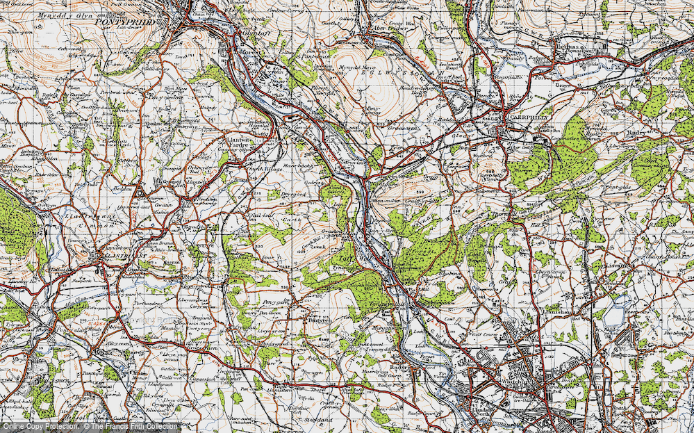 Old Map of Glan-y-llyn, 1947 in 1947