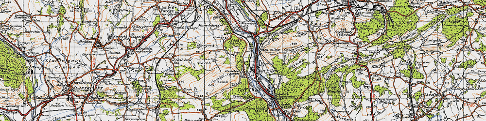 Old map of Glan-y-llyn in 1947