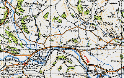 Old map of Pen-y-graig-isaf in 1947