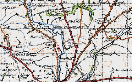 Old map of Glanafon in 1946