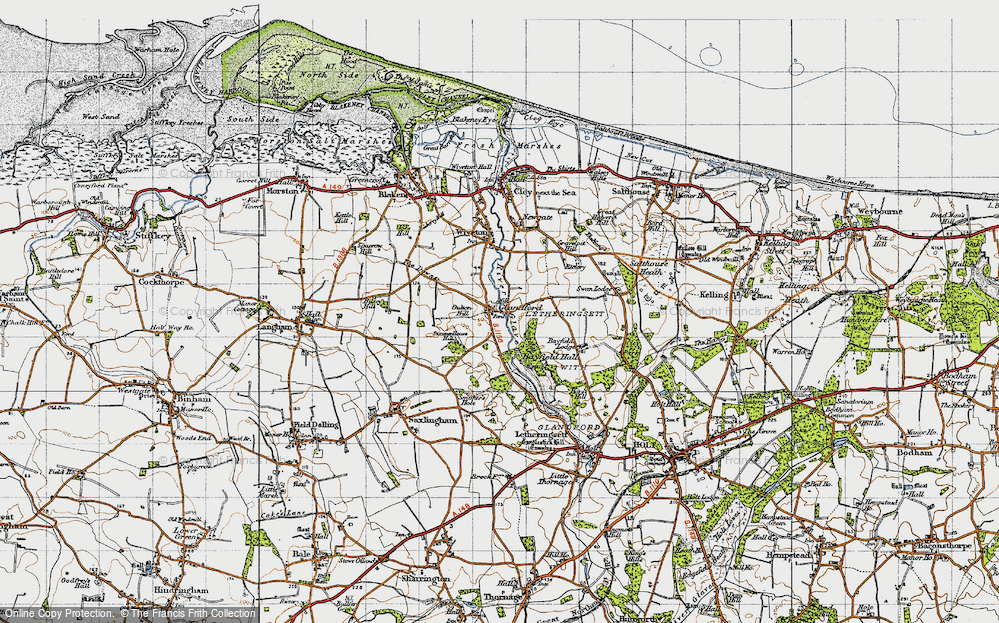 Old Map of Glandford, 1946 in 1946