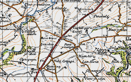 Old map of Glandy Cross in 1946