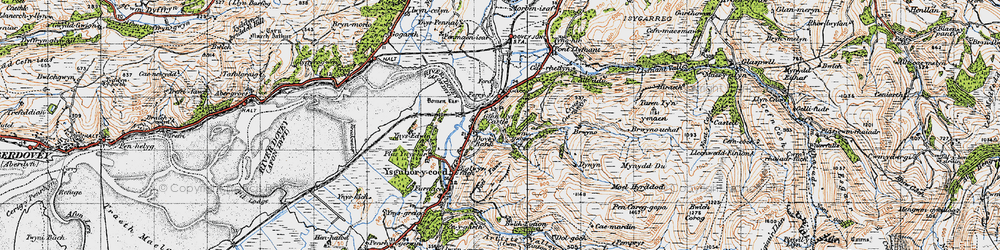Old map of Glandyfi in 1947