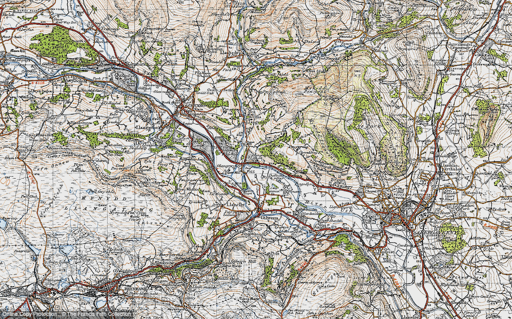 Old Map of Glangrwyney, 1947 in 1947