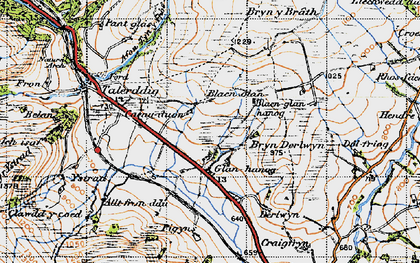 Old map of Caeau-duon in 1947