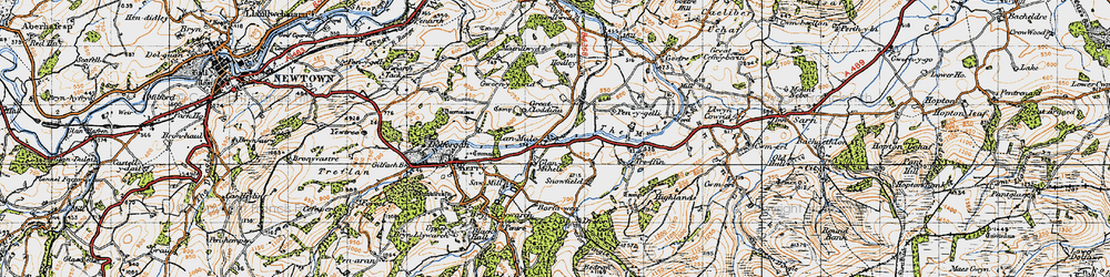 Old map of Glanmule in 1947