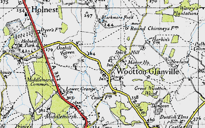 Old map of Blackmore Ford Br in 1945