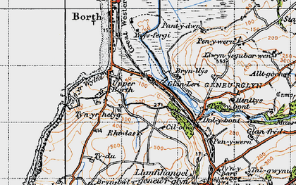 Old map of Ynysfergi in 1947
