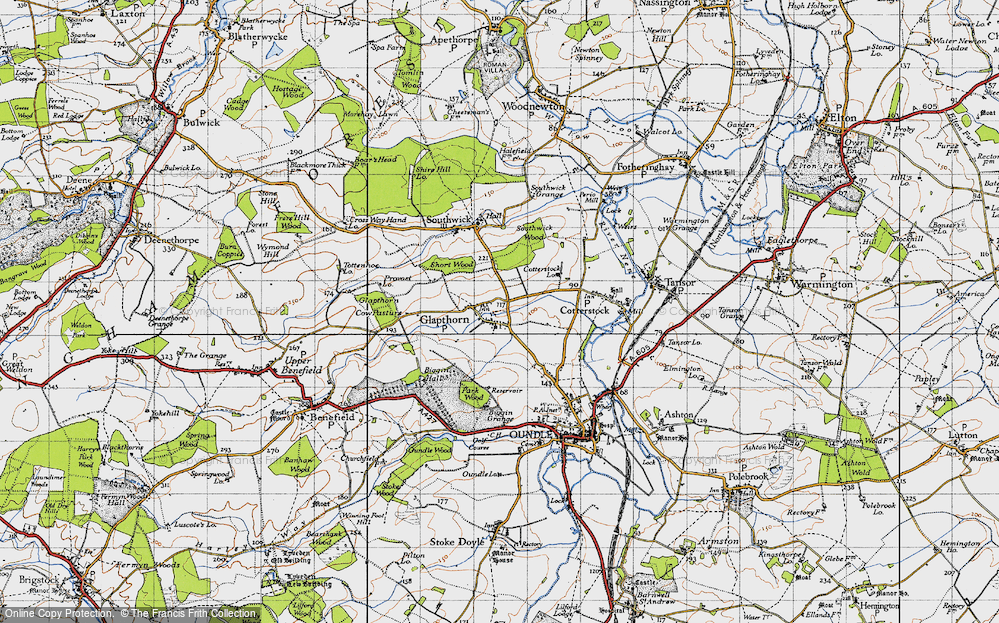 Old Map of Glapthorn, 1946 in 1946
