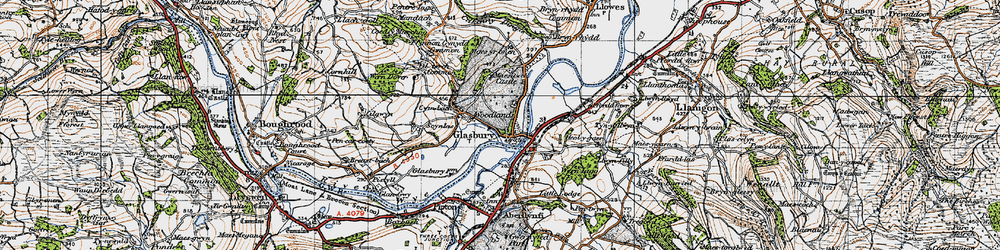 Old map of Glasbury in 1947