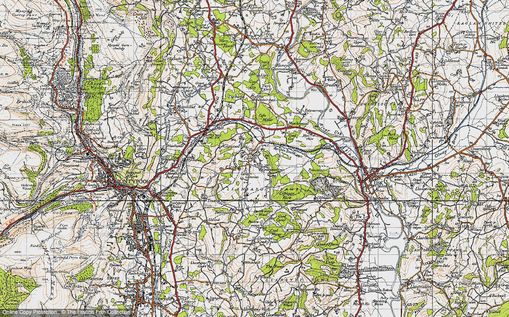 Old Map of Glascoed, 1946 in 1946
