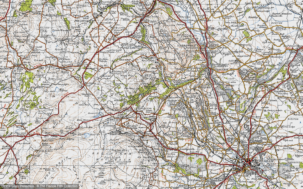 Historic Ordnance Survey Map of Glascoed, 1947