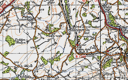 Old map of Glasinfryn in 1947