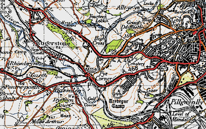 Old map of Glasllwch in 1947