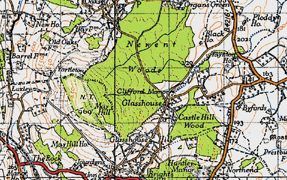 Old map of Glasshouse in 1947