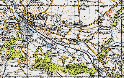 Old map of Brownstay Ridge in 1947