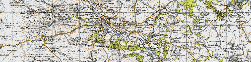 Old map of Brownstay Ridge in 1947