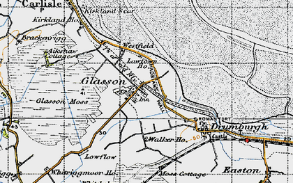 Old map of Glasson in 1947