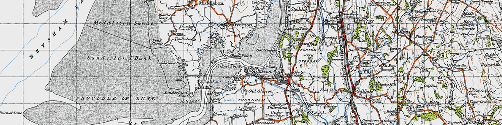 Old map of Glasson in 1947