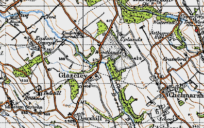 Old map of Glazeley in 1946