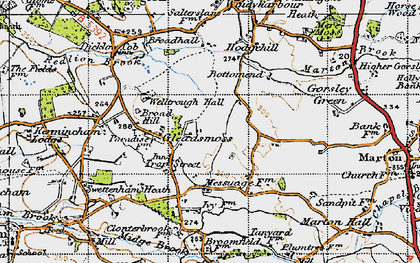 Old map of Gleadmoss in 1947
