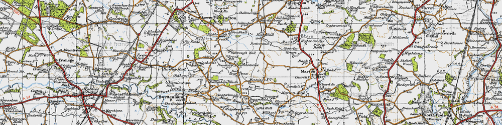 Old map of Gleadmoss in 1947