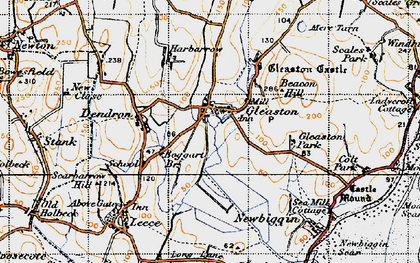 Old map of Gleaston in 1947