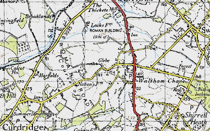 Old map of Glebe in 1945