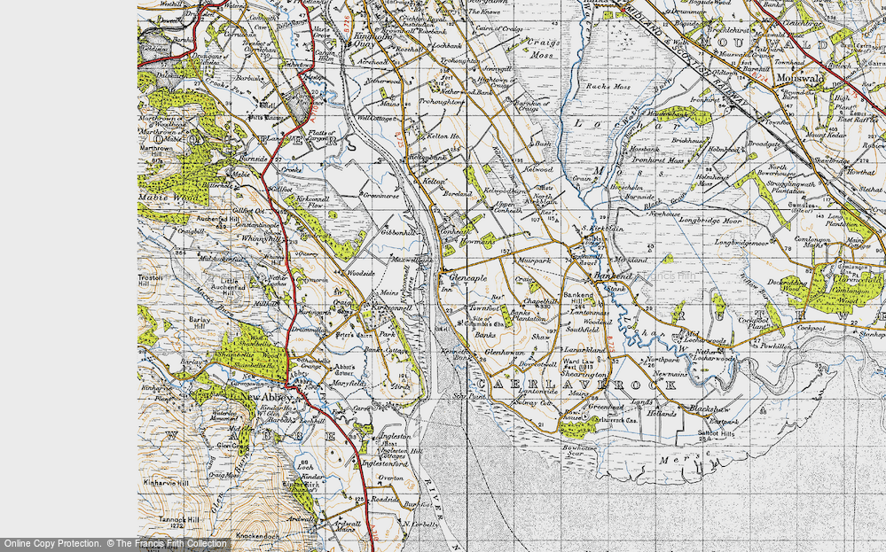 Old Map of Glencaple, 1947 in 1947