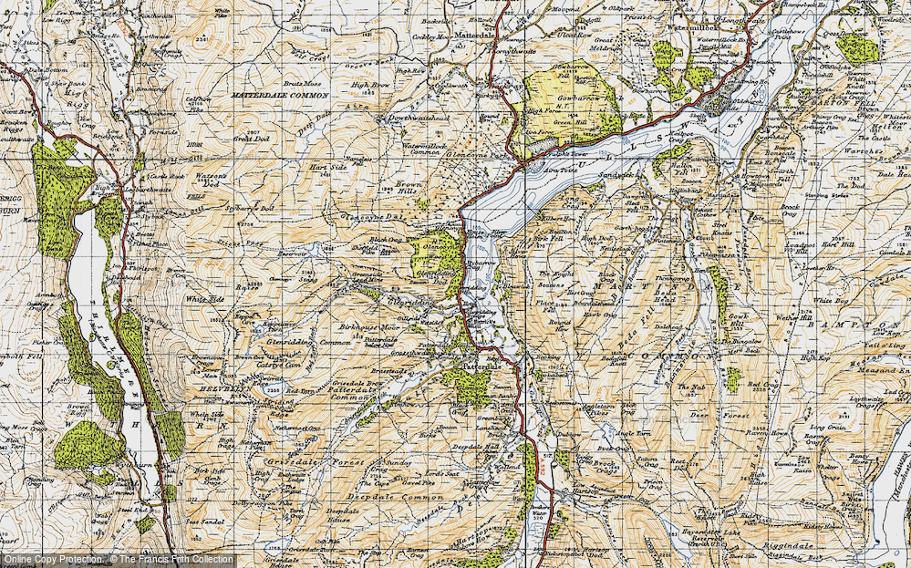 Old Map of Historic Map covering Blowick in 1947