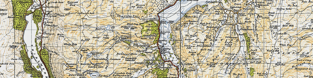 Old map of Glenridding in 1947