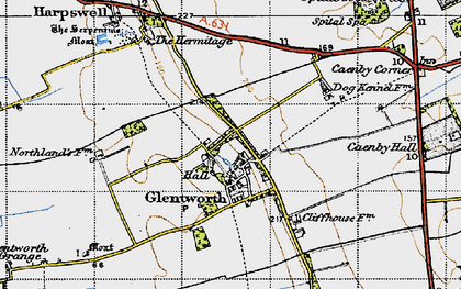 Old map of Glentworth in 1947
