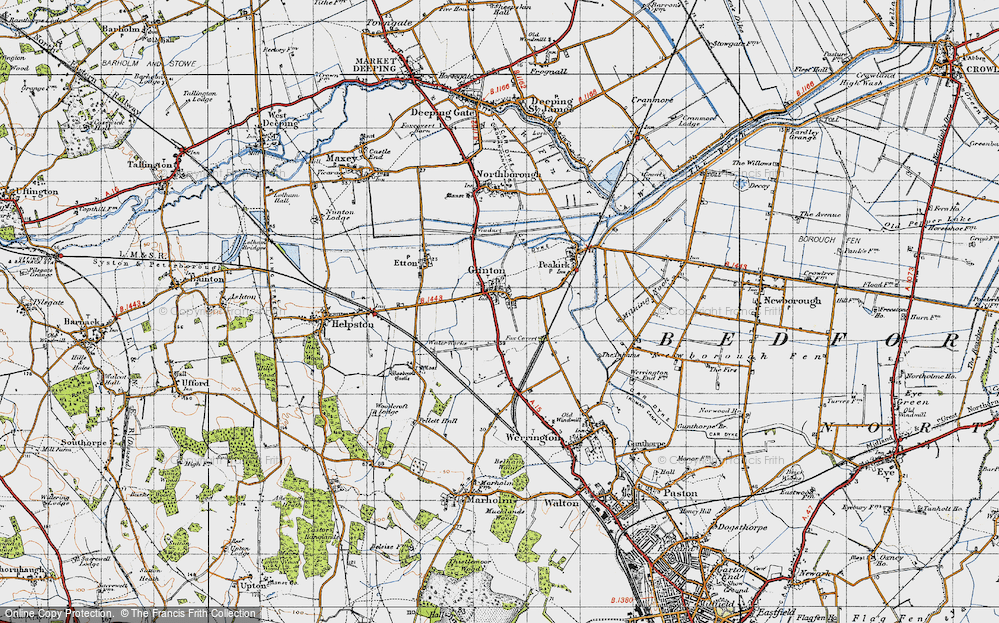 Old Map of Glinton, 1946 in 1946