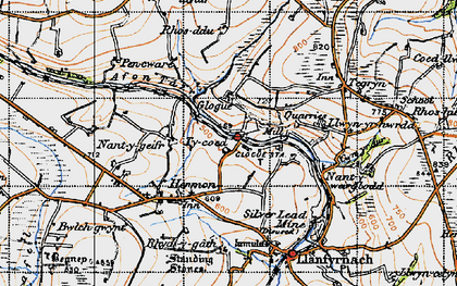 Old map of Glogue in 1946
