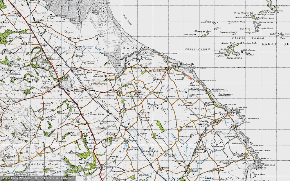 Old Map of Glororum, 1947 in 1947
